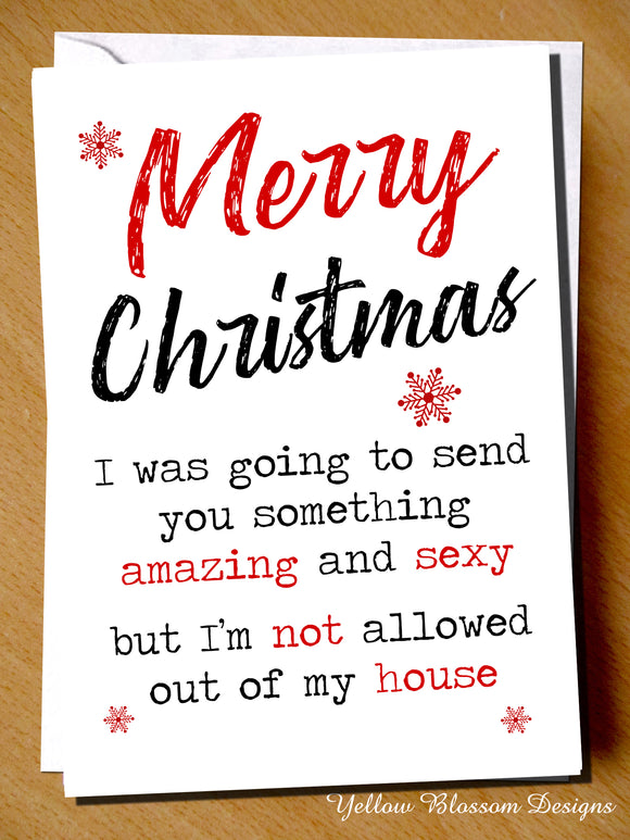 Funny Christmas Card Friend Husband Wife Fiance Girlfriend Boyfriend Cornavirus Lockdown Send You Something Sexy Quarantine Joke Witty Comical Gift Covid 19 … 