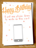 Funny Birthday Card Mum Joke Witty Daughter Son Novelty Love Phone Dad Fiance