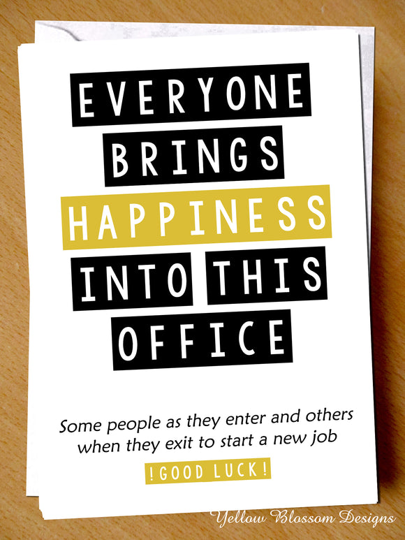 Everyone Brings Happiness ~ New Job