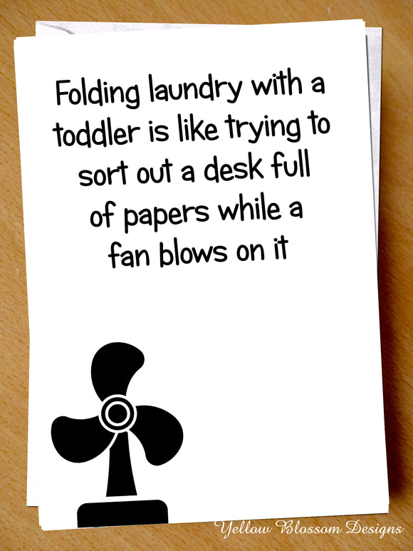 Folding Laundry With A Toddler Card