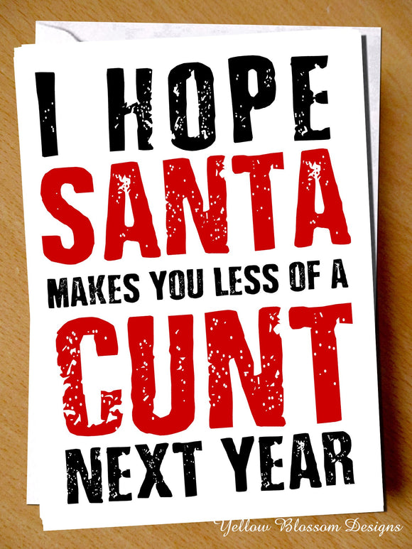 Rude Christmas Card Funny Insult Boyfriend Friend Dad Brother Uncle Bestie Mate X-Rated Adult 