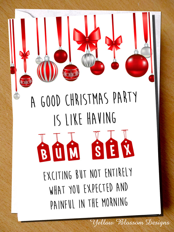 Good Christmas Party Is Like Bum Sex