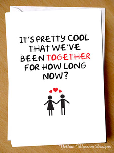 It's Pretty Cool That We've Been Together For How Long Now? Husband Wife Couple Marriage - Yellow Blossom Designs Ltd