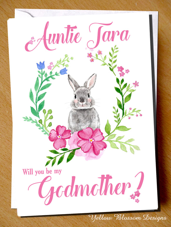 PERSONALISED Will You Be My Godmother Godfather Godparents Guardian Card A