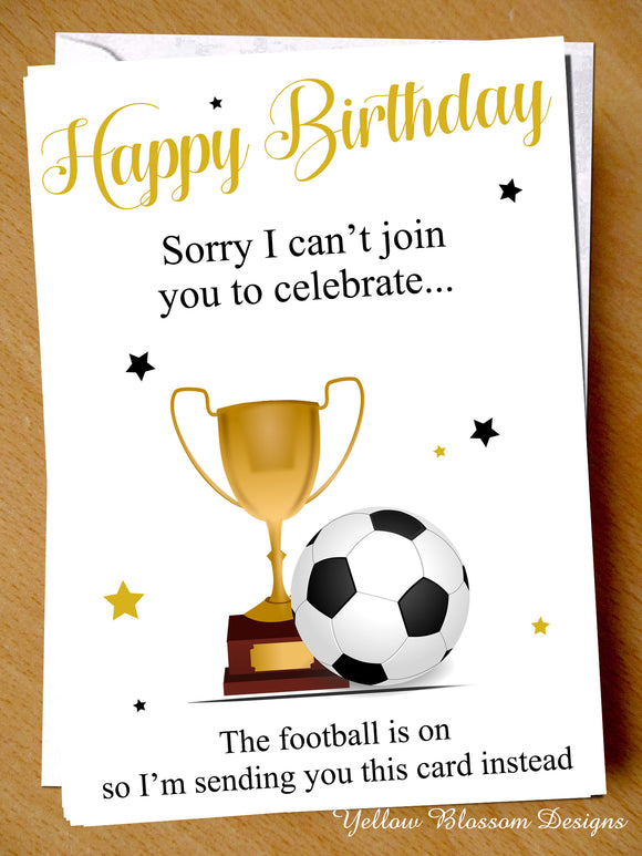Football Birthday Card Funny