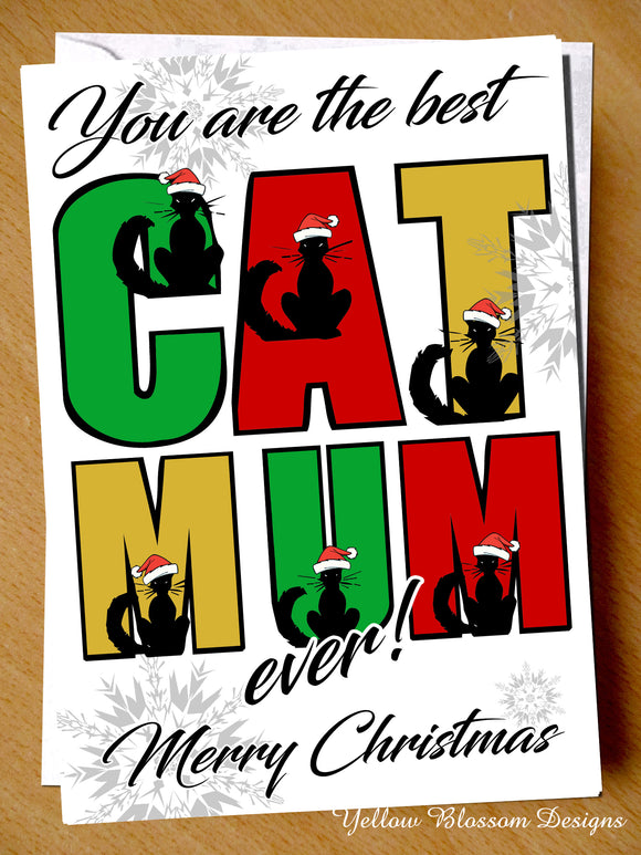 Best Cat Mum Ever Merry Christmas