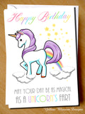 May Your Day Be As Magical As A Unicorn's Farts ~ Happy Birthday Card