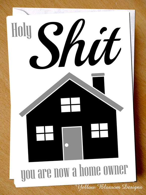 New Home House Gongratulations Card Friends Humour Comedy Funny Banter