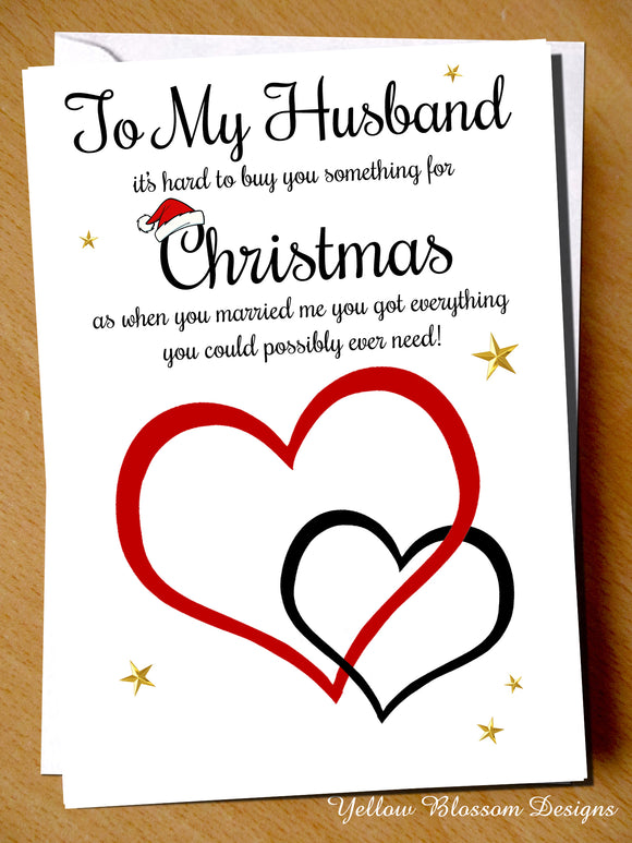 Funny Christmas Card Husband Joke From The Wife Love Couple Partner Comical Fun  