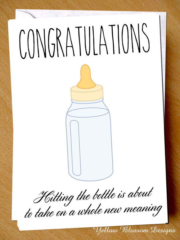 Congratulations Hitting The Bottle Is About To Take On A Whole New Meaning Pregnancy New Baby Pregnant - YellowBlossomDesignsLtd
