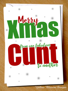 Fabulous Cunt Christmas Card