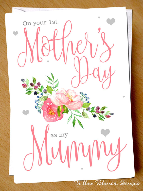 First Mothers Day Card Mummy From Bump Baby Daughter Son Love Cute Mother's 1st