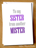 To My Sister From Another Mister