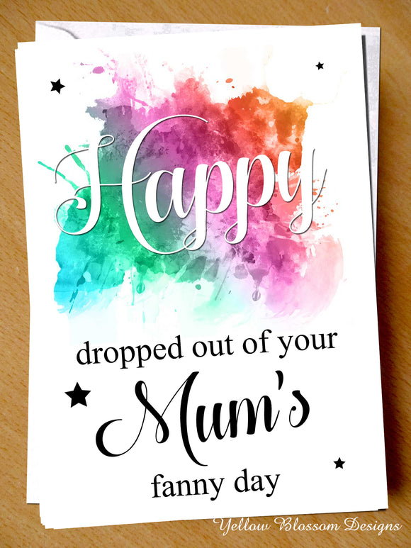 Rude Birthday Card Mum