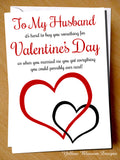 Funny Valentines Card My Husband Cheeky Witty Humour Hilarious Joke Comical Fun