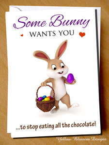 Some Bunny Wants You To Stop Eating All The Chocolate ~ Husband Wife
