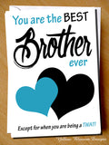 You Are The Best Brother Ever! Except For When You Are Being A TWAT
