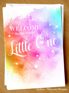Welcome To The World Little One Premature Baby Greetings Card 