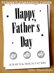 Hapy Father's Day Scratch Card