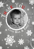 Cute Baby Personalised Folded Flat Christmas Thank You Photo Cards Family Child Kids ~ QUANTITY DISCOUNT AVAILABLE