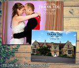 Elegant Classy Full Photo Notes Personalised Wedding Thank You Cards ~ QUANTITY DISCOUNT AVAILABLE