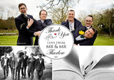 Montage Multiple Photos Personalised Wedding Thank You Cards ~ QUANTITY DISCOUNT AVAILABLE