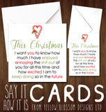 Loved Annoying You All Year ~ Couple Love Comical Christmas Card