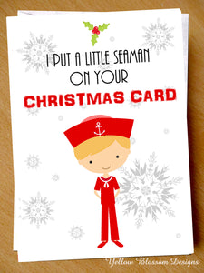 Funny Christmas Xmas Card Brother Dad Sister Girlfriend Wife Friend Joke Rude I Put A Little Seaman On Your Christmas Card Naughty