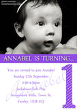 Baby 1st First ONE Photo Invitations - Twin Birthday Invites Boy Girl Joint Party Twins