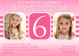 Children's Kids Child Birthday Invitations Boy Girl Joint Party Twins Unisex Printed - Multiple Printed Photos ONE First 1st Birthday Baby ~ QUANTITY DISCOUNT AVAILABLE