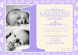 First 1st ONE Pink Blue Baby Invitations - Children's Kids Child Birthday Invites Joint Party Unisex Printed ~ QUANTITY DISCOUNT AVAILABLE